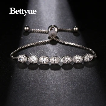 

Bettyue Fashion Charm Hot Sale AAA Cubic Zircon Two Colors Adjustable Jewelry Bracelets For Woman Gothic Style Wedding Gifts