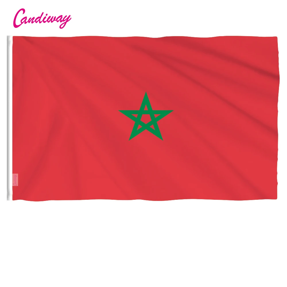 

KINGDOM OF MOROCCO NATIONAL FLAG BANNER Indoor Outdoor 3*5FeeT Hanging Office/parade/Festival/Home Decoration New fashion