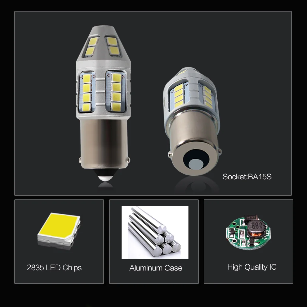 2 шт. P21W светодиодный 1156 BA15S светодиодный лампы 1200лм автоматический сигнал поворота Задний тормозной светильник R5W светодиодный s автомобильная лампа 12 В Белый Янтарный стробоскоп светодиодный красный