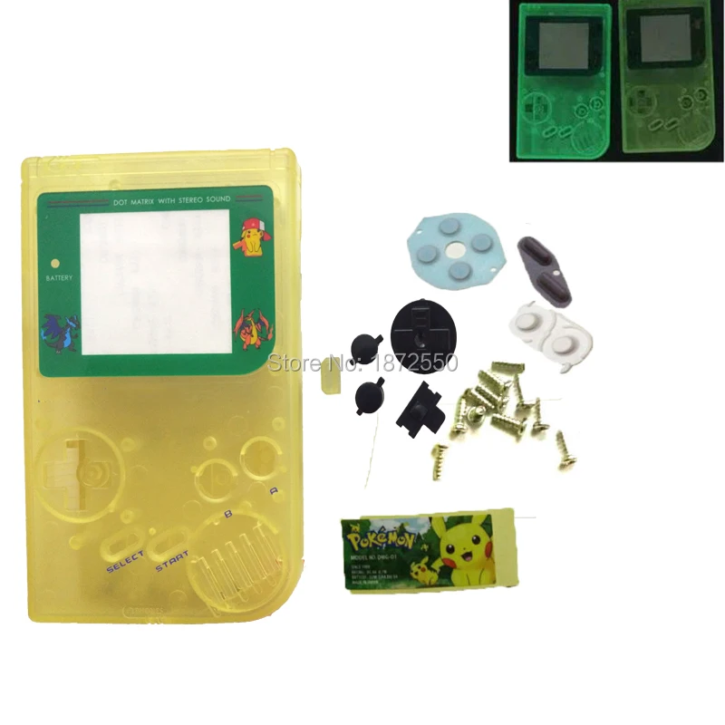 Оптовая продажа светящийся корпус полный чехол для классического GameboyGB DMG GBO