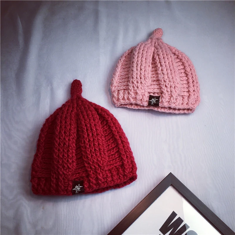 HEE GRAND/ зимние вязаные шапочки для детей, красные рождественские шапки для женщин, модные женские милые шапочки, PMT085