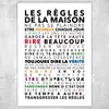 FASHION France Home rule wall decor decals home stickers art vinyl Murals Fr11 55*110cm LES REGLES ,free shipping fr1001 ► Photo 3/6
