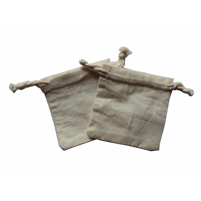 100 cotton drawstring bags