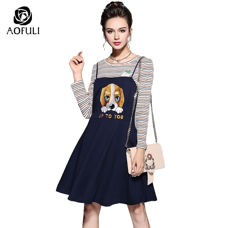 Aliexpress.com : Buy S 5XL Preppy Women Dog Embroidery Two