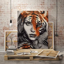 Абстрактная минималистическая красота животное живопись король DIY домашний Декор Картина Европейский ресторан отель декоративная живопись