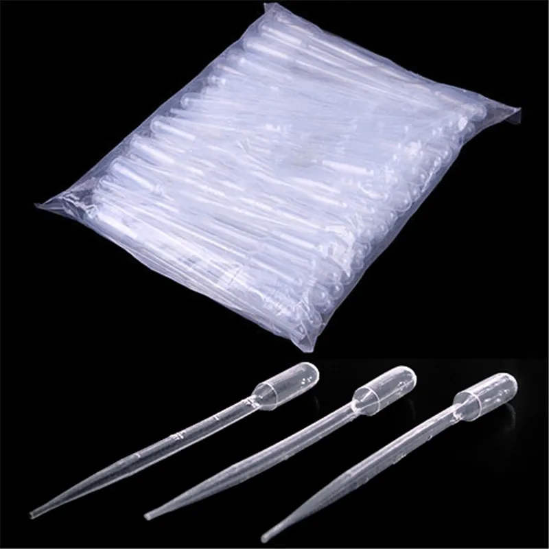 

100Pcs Plastic Disposable 3ml Graduated Transfer Pipettes Eye Dropper Straw Set