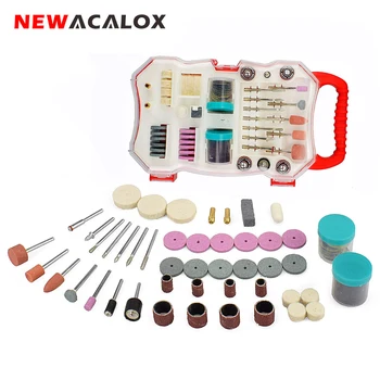 

NEWACALOX 103pcs Mini Drill Bit Set Grinder Machine Polishing Sanding Cutting Abrasive Tools Kit for Dremel Accessories Set