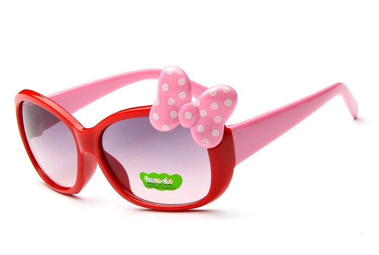 Солнцезащитные очки с кошачьим глазом для мальчиков и девочек, новинка года, модные брендовые Детские очки с бантом, цветные детские очки UV400