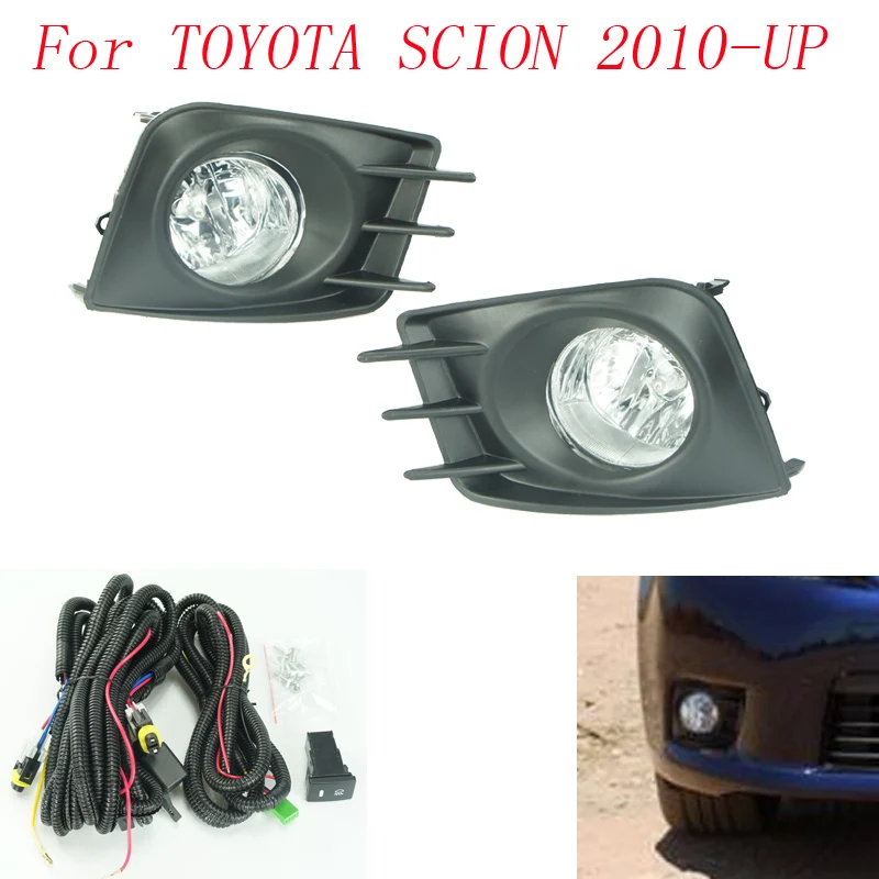 

Противотуманный светильник для TOYOTA SCION 2010-UP Противотуманные фары прозрачные желтые линзы бампер противотуманный светильник s фары для вождения YC100598
