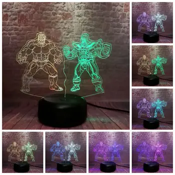 

Thanos Figma Model Toys 3D Illusion NightLight LED Colourful Mixed Flash Light Avengers Hulk Superheros action & toy figures