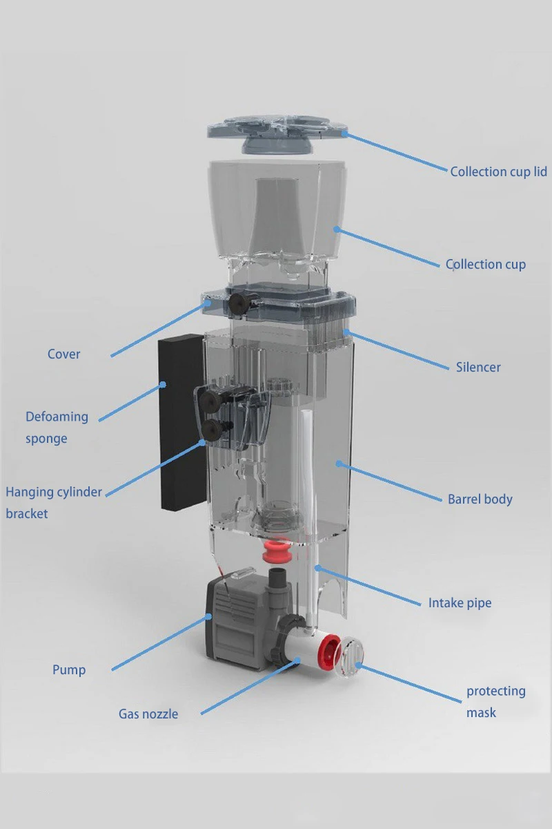 Скиммер для протеина QQ2 аквариумные аксессуары фильтр для аквариума морской встроенный висячий цилиндр фильтр для аквариума внешний