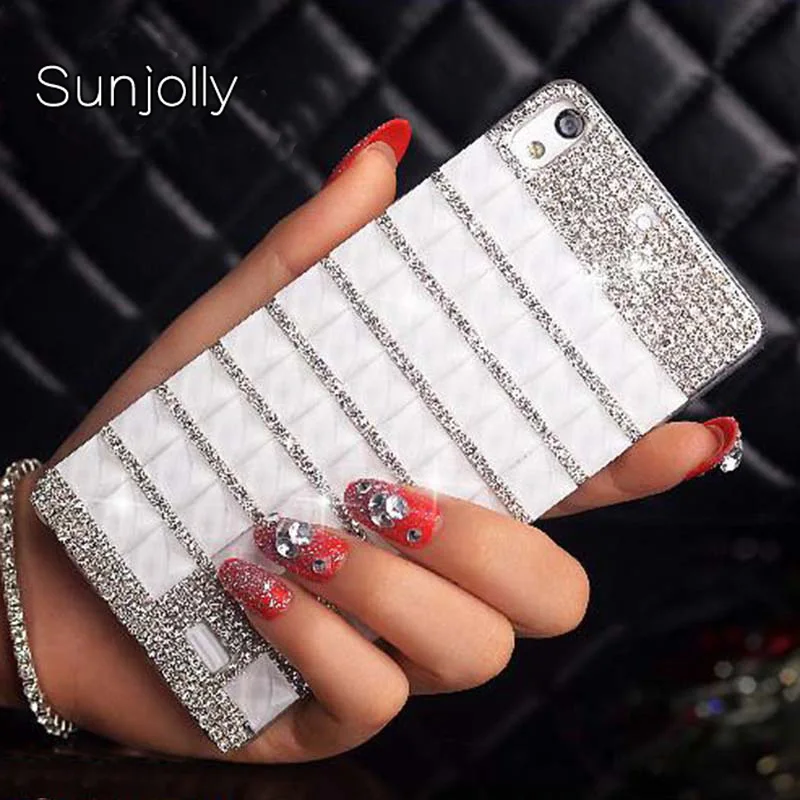Чехол со стразами Sunjolly блестящий чехол для телефона Huawei Honor 5C V8 6X 4X 5X V9 V10 5S 6plus 7i 8 9