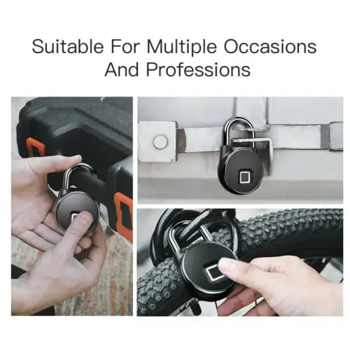 Anti Theft Fingerprint Waterproof Smart Key Lock Home Security Door Padlock P22