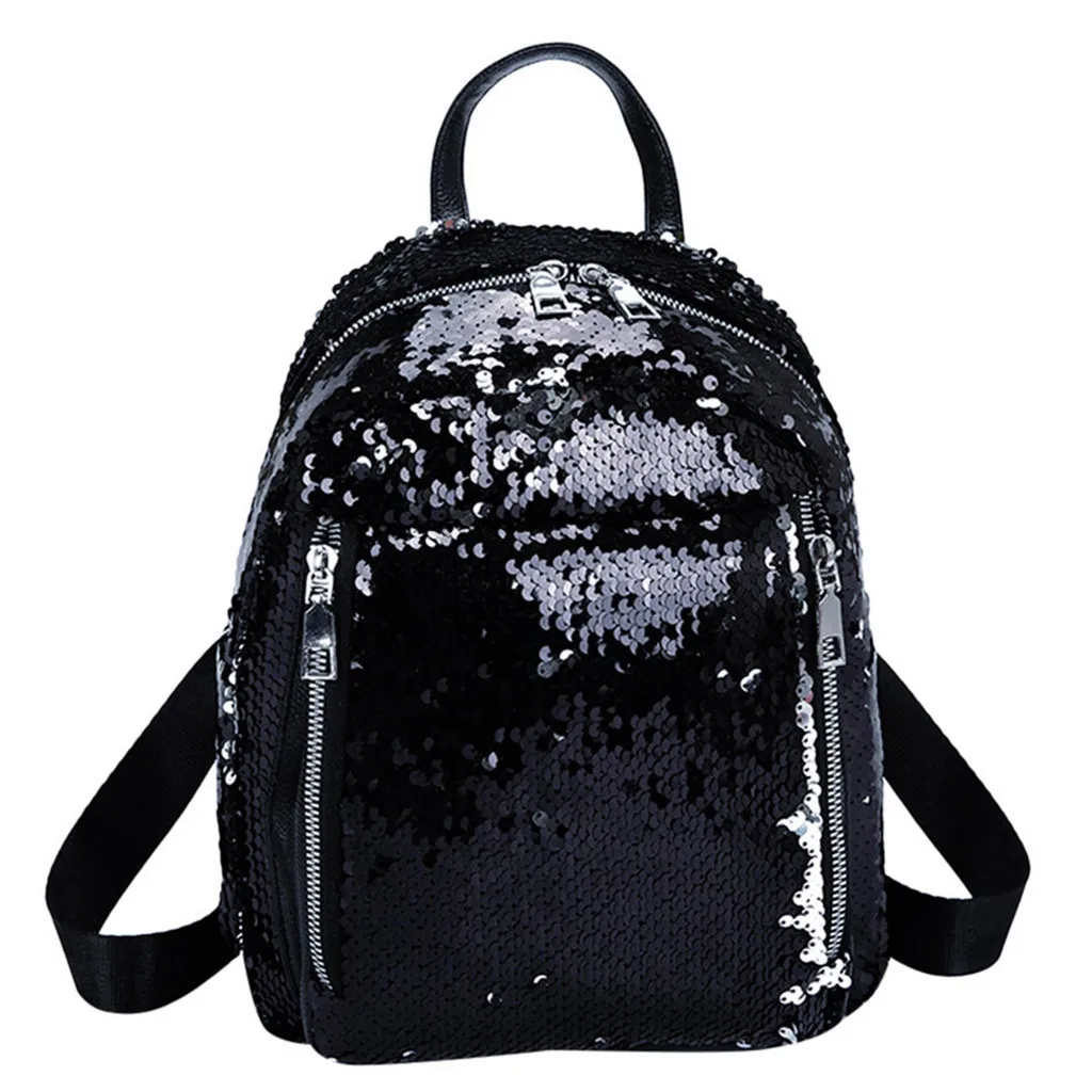 

Maison Fabre Fashion Women Sequin Hit Color School Bag Leisure Zipper Student Satchel Travel Shoulder Bag Luxury Backpack De22