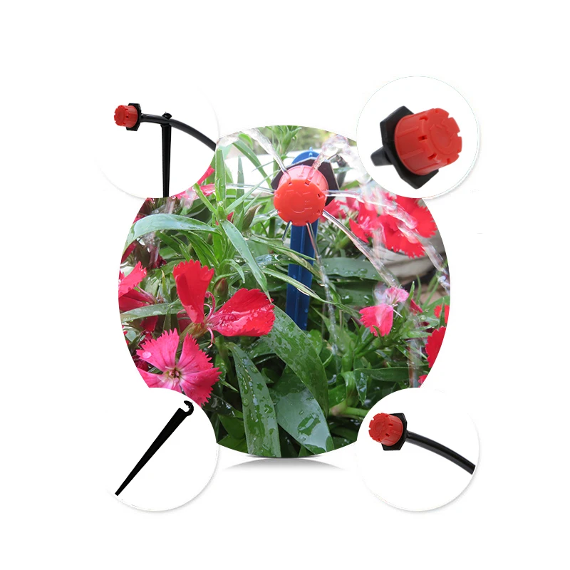 25 м садовая DIY автоматическая система капельного орошения, наборы для самостоятельного полива сада с регулируемой капельницей 811+ 47 мм шланг