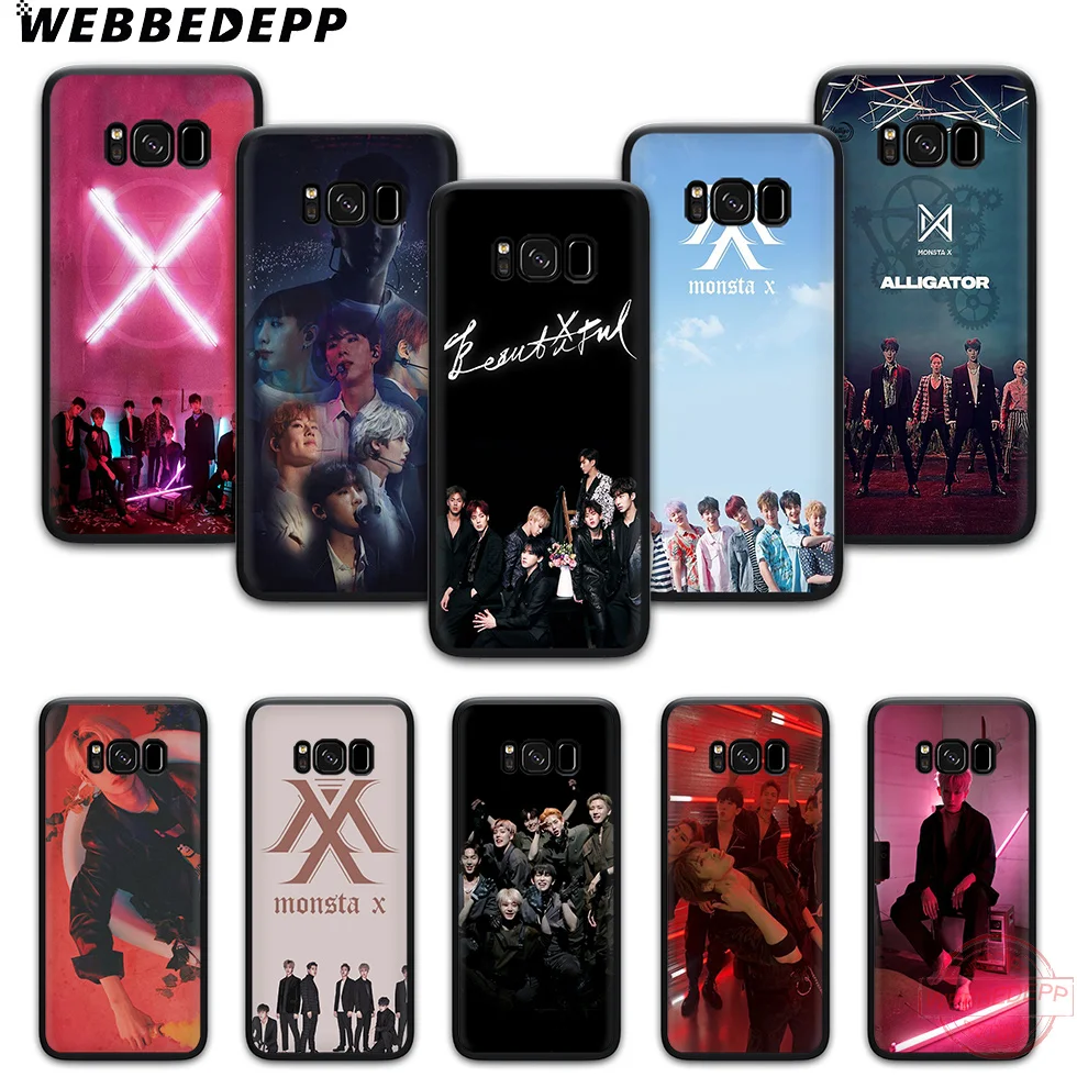 WEBBEDEPP монста х Мягкий чехол для телефона с изображением цветов Samsung S6 S7 край S8 S9 S10