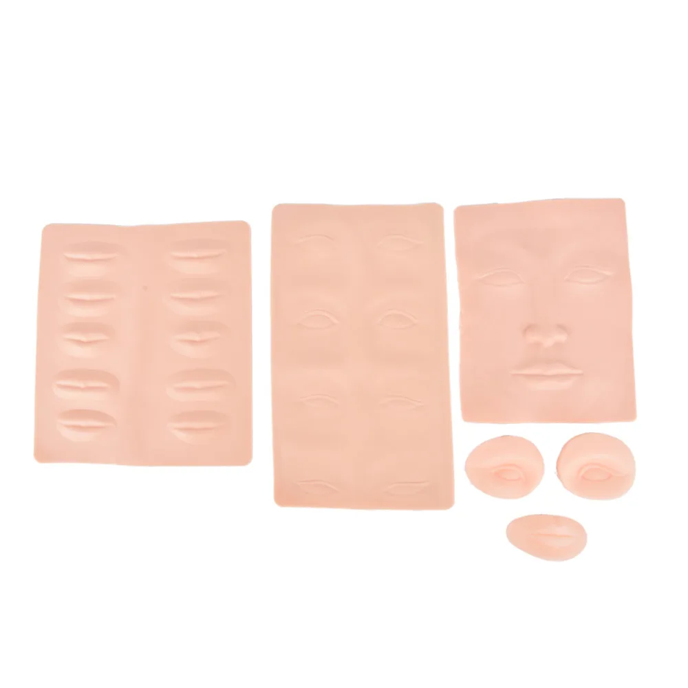 3D Makeup Tattoo Training Mannequin Head Eye Lip Practice Skin for Permanent