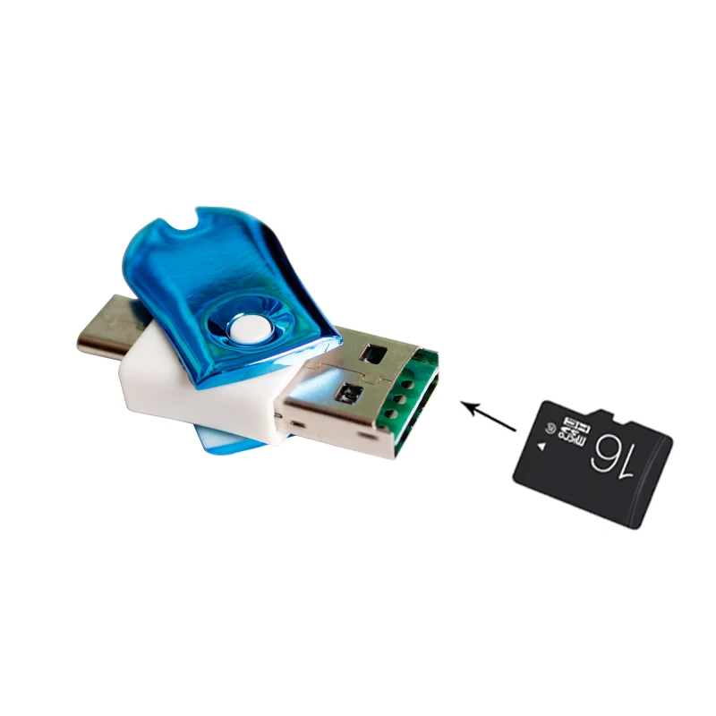 SR type-C Peanut USB 2,0 4 цвета кардридер Micro SD TF 2 в 1 мобильный телефон OTG адаптер для ПК ноутбука