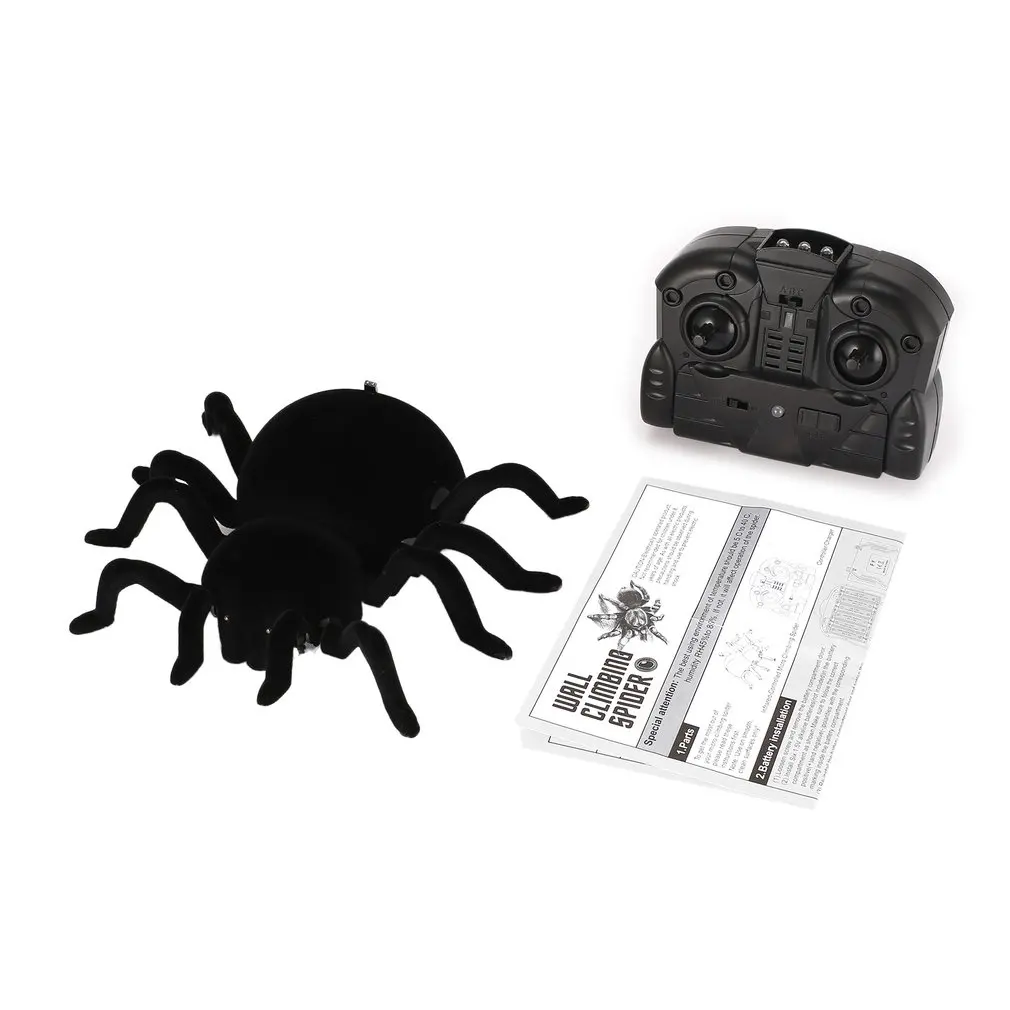 Infrared Remote Control Wall Climbing Realistic Spider RC Prank Insect