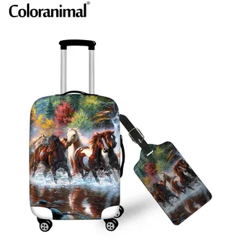 

Coloranimal Travel On Road Luggage Cover Crazy Horse 3D Hot Sale Print Baggage Protective Case Bag for 18-30 Inch Elastic Covers