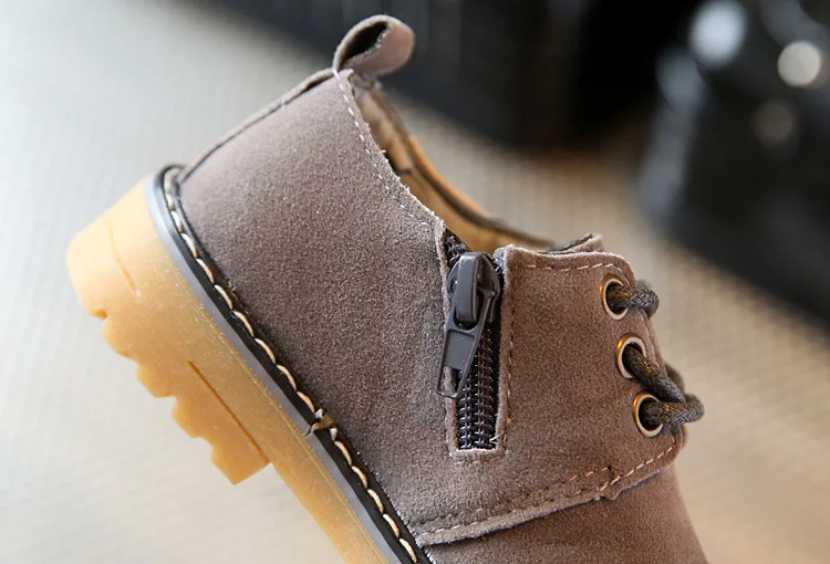 Haochengjiade обувь для девочек 2018 Новый осень-зима Мода джентльмен для маленьких мальчиков Обувь износостойкие Мартин Обувь для мальчиков