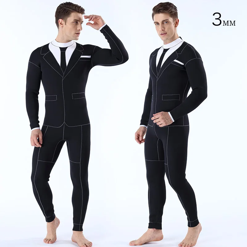 

3MM Diving Clothes Conjoined Cold-proof Warm-keeping Diving Clothes Individualized Men's Western Clothing Diving Clothes MY090