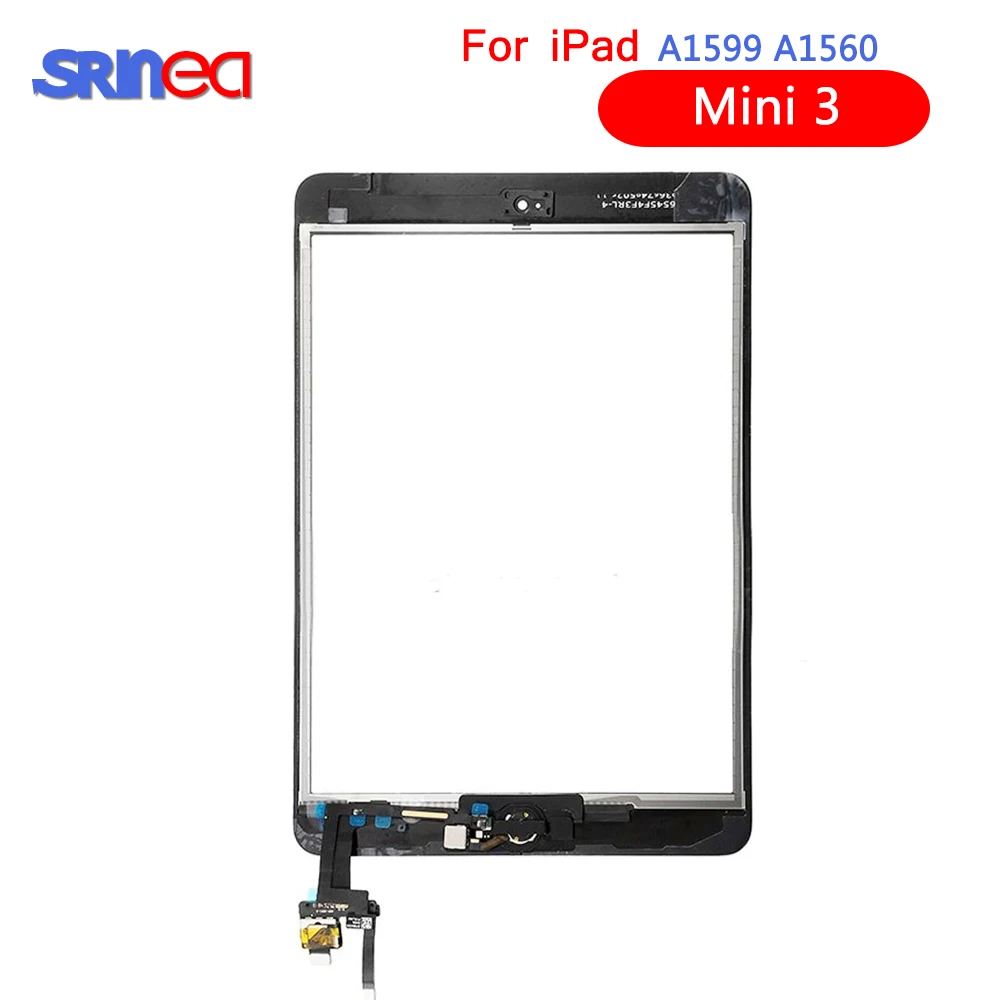 

Touch Screen For iPad Mini 3 Mini3 A1599 A1600 A1601 7.9 Touch Digitizer Sensor with IC Connector+Home Button