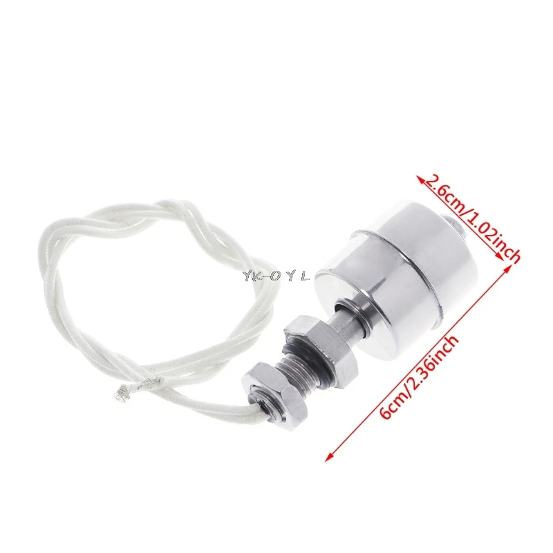 

Stainless Steel Vertical Liquid Water Level Sensor Internal Float Switch 45mm Line 35CM 10W