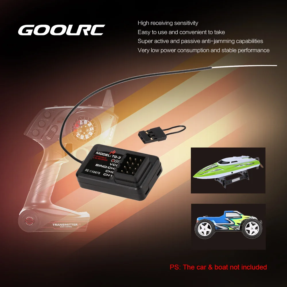 GOOLRC Original TG 3 2 4G 3CH RC Car Boat Receiver for GOOLRC TG3 AX5S RC