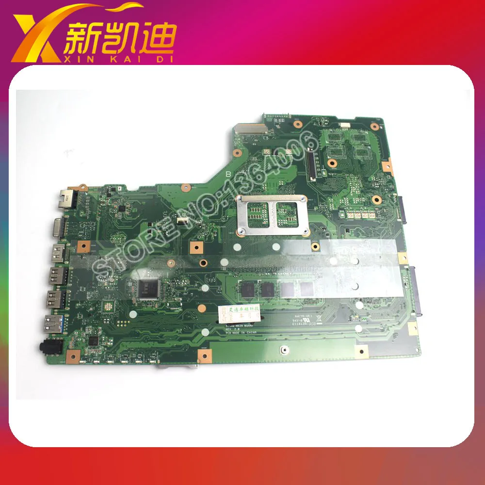 Free shipping For ASUS X75A Laptop font b motherboard b font mainboard with REV 2 0