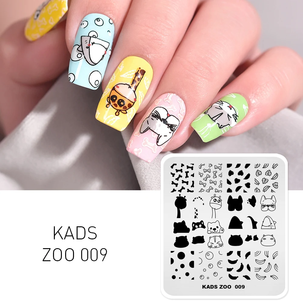 

Nail Art Stamper Cat Dog Cute Animal Image Template Pattern Nail Polish Template for Nail Designs Template Nail Art Stencil