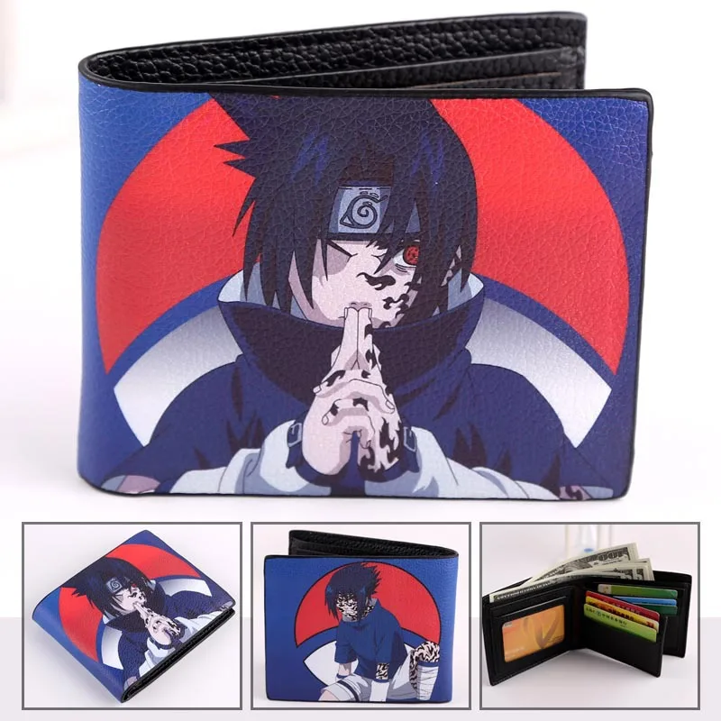 Аниме Наруто, японское вурдалак, атака на Титанов Тоторо, Haikyuu, кошелек, PU сумочка с принтом, кожа, Двойные Короткие держатели, слойная сумка для карт - Цвет: Naruto-04