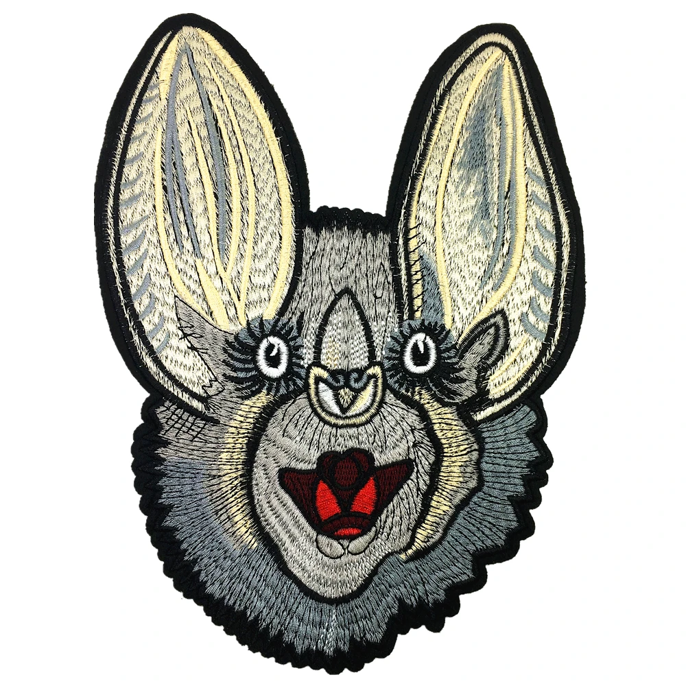 Large Wolf Head Embroidery Patch Embroidered Applique Animal Patches