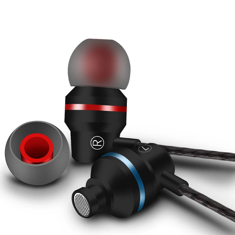 KD3 наушники-вкладыши, медные Аудио Проводные стерео наушники с басами, металлические наушники с микрофоном, 3,5 мм разъем, наушники, audifonos - Цвет: Black
