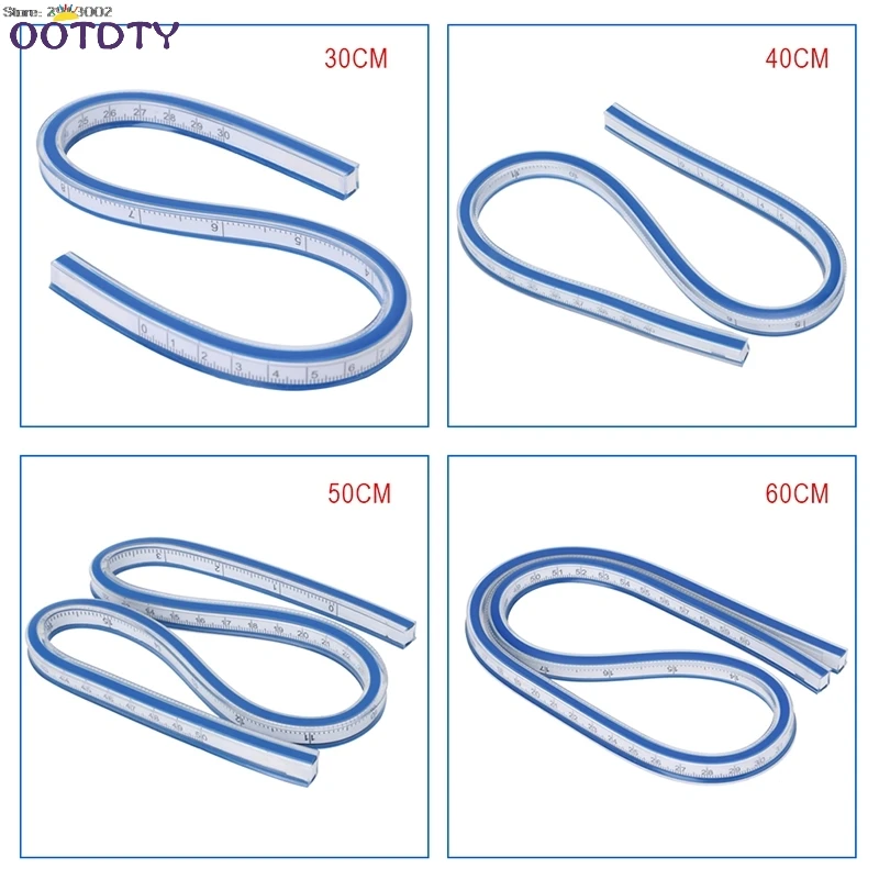 Гибкая для портных для рисования инструмент Пластик винил 30 см, 40 см, 50 см, 60 см