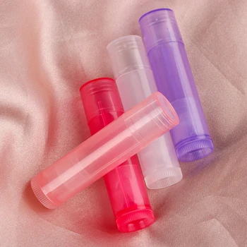

10 PCs 5ml Lipstick Tube DIY Lip Balm Containers Empty Cosmetic Containers Lip Balm Container Glue Stick Clear Travel Bottles