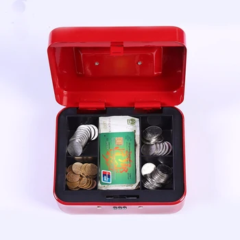 

Mini Metal Safe Storage Box For Piggy Bank Key Boxes Case Jewelry Storage Locker Secret Savings Organizer With Key Lock