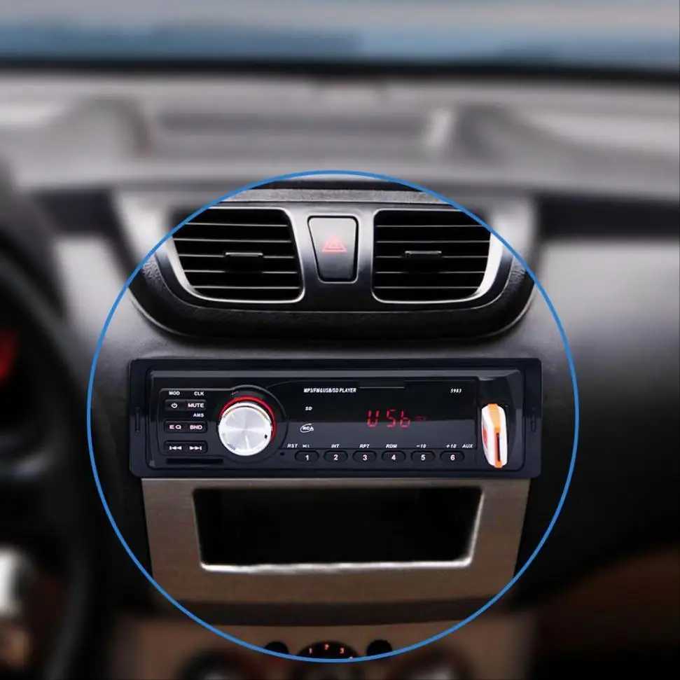 5983 автомобильный стерео аудио FM Aux вход приемник SD USB MP3 WMA радио плеер 1 DIN