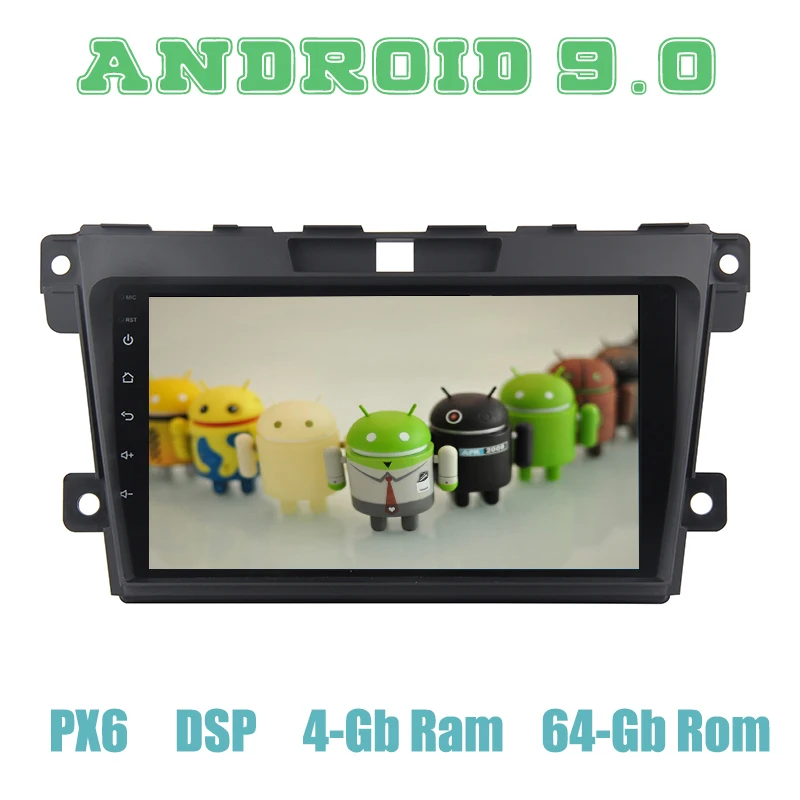 

10.2" ips scren PX6 Android 9.0 Car GPS Radio Multimedia for mazda cx7 cx-7 with DSP 4+64GB Auto Stereo
