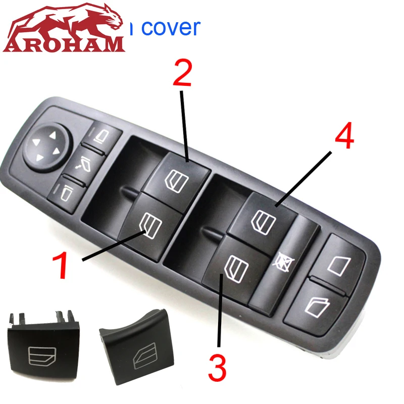 

Aroham NEW For Benz A160 A180 B200 ML350 R350 Window switch Button Cover,Power window switch For Mercedes-Benz