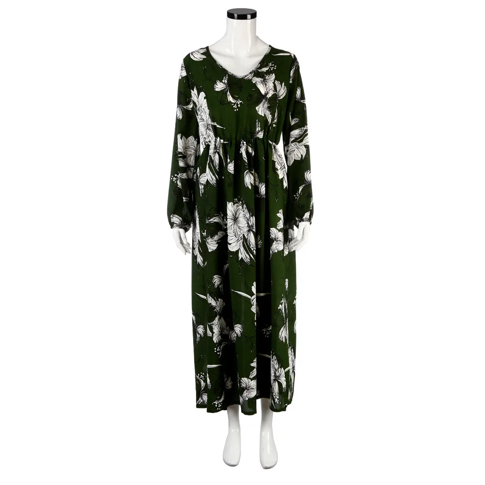 JAYCOSIN Dresses Woman Party Night Midi Dresses Boho Print Long Party Dress Women Sexy V-neck Beach Maxi Dress Summer Sundress
