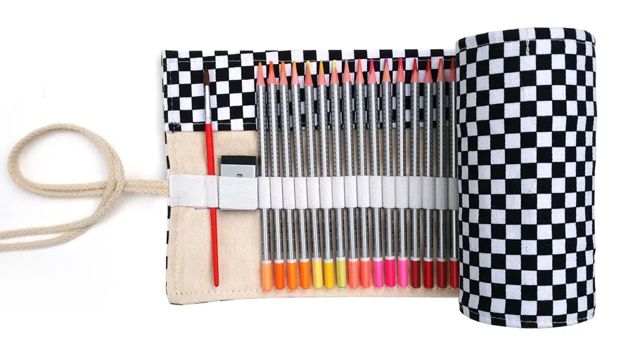 Colored Pencil roll up case 72 Holes-2