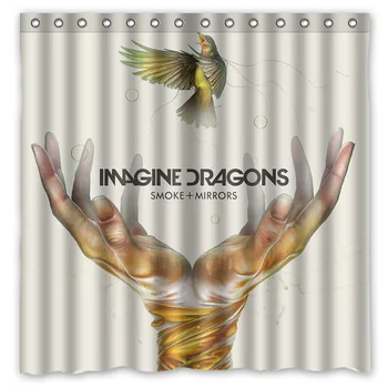 

New imagine dragons Waterproof Shower Curtain Eco-friendly Washable Bath Curtains With Rings Home Decor Drop Shipping