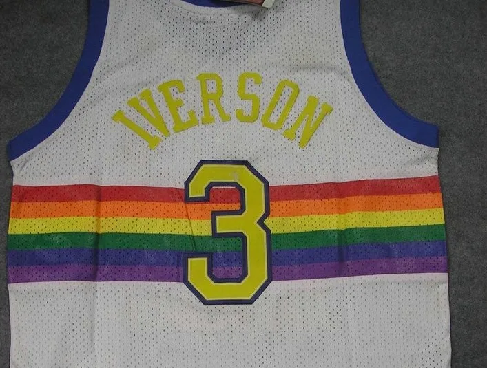 allen iverson rainbow jersey