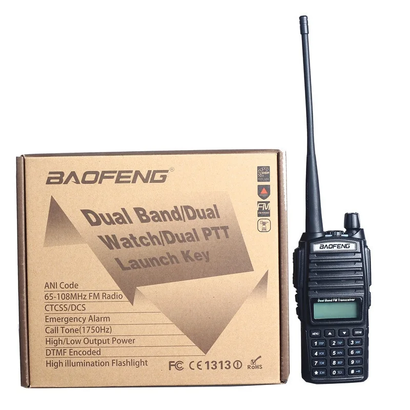 2 шт. BaoFeng UV-82 5 Вт 10 км рация Любительское радио Pofung handie Talkie uv 82 ham Радио Бесплатная