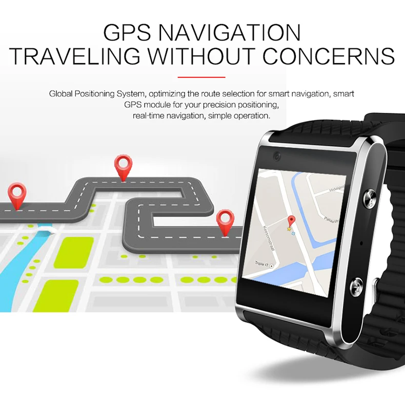 ELECTSHONG android 5.1 smart watch for Apple WiFi watch with pedometer camera GPS men women watch for xiaomi huawei Iphone