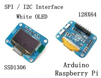 

Raspberry Pi 0.96 inch White OLED Display Screen Module SSD1306 Drive IC SPI / I2C Interface 128*64