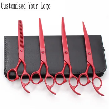 

Suit 7In. Engraving Logo Teflon Dogs Grooming Scissors Cutting Shears Thinning Scissors Professional Pets Scissors Add Bag C3103