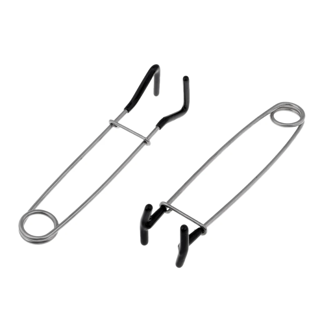 2 Pieces Fish Mouth Opener Fishing Bait Picking Hook Tool Frog Opening Mouth Gear Jaw Spreader Lock Hook Remover