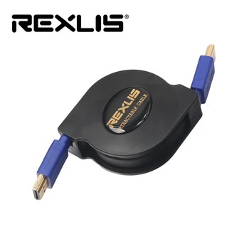 

REXILS Retractable Flexible HDMI Cable Male to Male V1.4 1080P Full HD 3D For HDTV 1m 1.8m